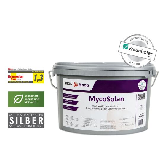 MycoSolan Innenfarbe gegen Schimmel 5,0 Liter im Farbton Sol 3 (NCS S0530-Y10R)