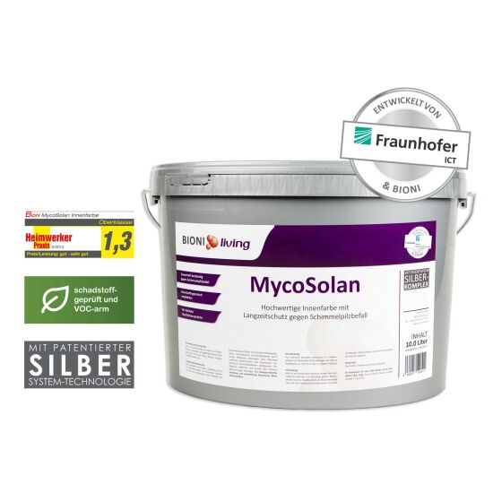 MycoSolan Innenfarbe gegen Schimmel 10,0 Liter im Farbton Terra 2 (NCS S2005-Y50R)